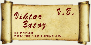 Viktor Batoz vizit kartica